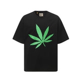 GALLERY DEPT. Oversized Cotton T-Shirt | Bold Green Leaf Print Front