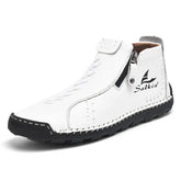 2024 Handmade Casual Leather Men Boots Fashion Retro Designer Shoes Man Leather Ankle Boots Men Walking Hot Sale Hombres Botas