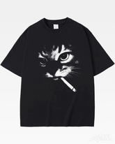 Cat Smoking Cigarette Shirt