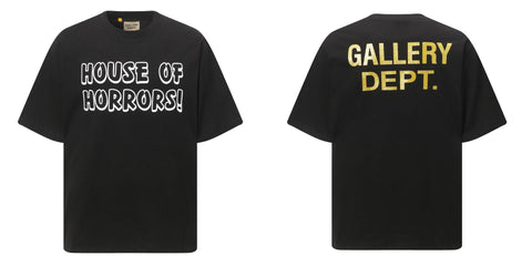 GALLERY DEPT. Oversized Graphic T-Shirt | House of Horrors Front & Gold Logo Back