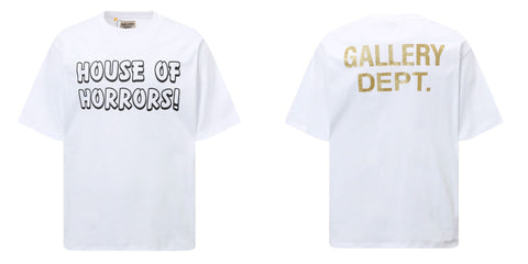 GALLERY DEPT. Oversized Graphic T-Shirt | House of Horrors Front & Gold Logo Back
