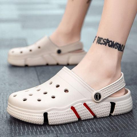 Comfortable Men Sandals Summer Hole Shoes Beach Slippers for Daily We