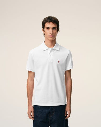 White Cotton polo with Ami De Coeur