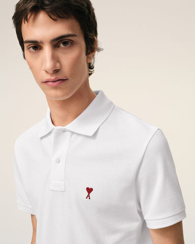 White Cotton polo with Ami De Coeur