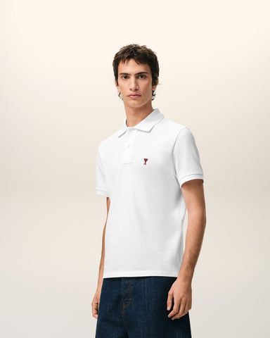 White Cotton polo with Ami De Coeur