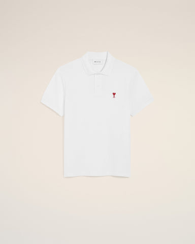 White Cotton polo with Ami De Coeur