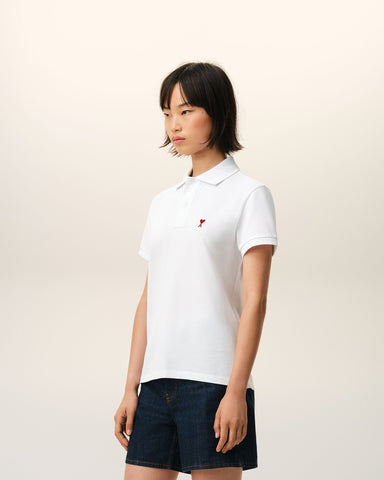 White Cotton polo with Ami De Coeur