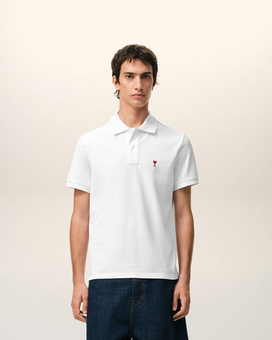 White Cotton polo with Ami De Coeur