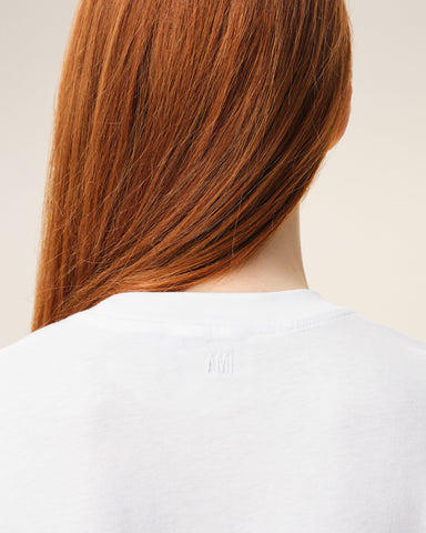 White cotton t-shirt with Ami de Coeur
