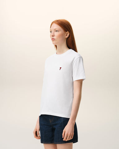 White cotton t-shirt with Ami de Coeur