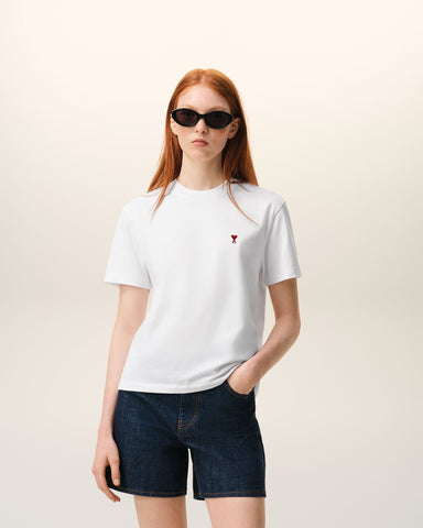 White cotton t-shirt with Ami de Coeur