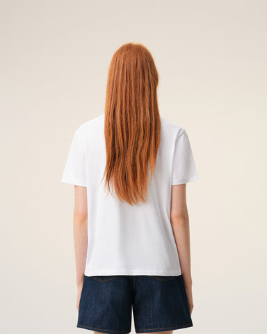 White cotton t-shirt with Ami de Coeur