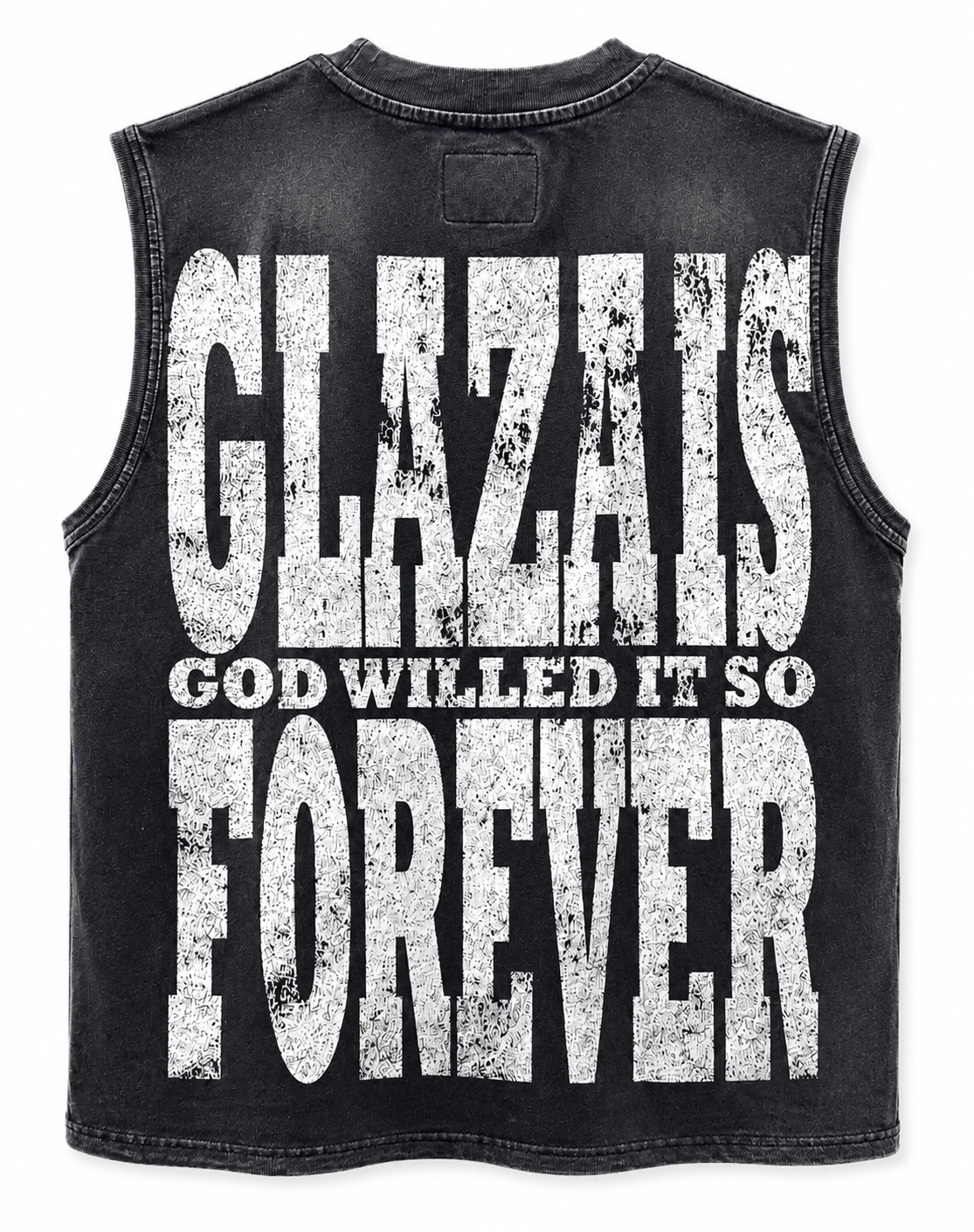 GLAZA GOD Growth – Heavyweight Acid Wash Sleeveless Tee -Green