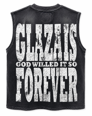 GLAZA GOD Growth – Heavyweight Acid Wash Sleeveless Tee -Green