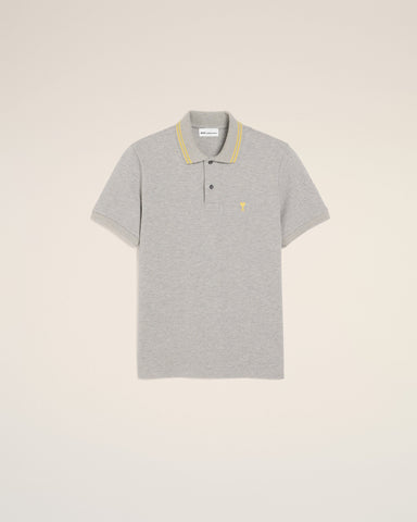 Grey Cotton Ami De Coeur Polo