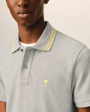 Grey Cotton Ami De Coeur Polo