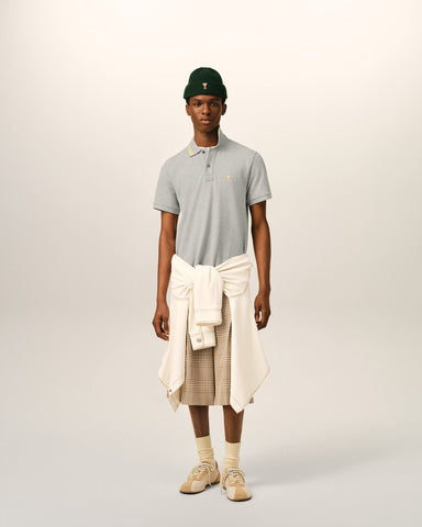 Grey Cotton Ami De Coeur Polo