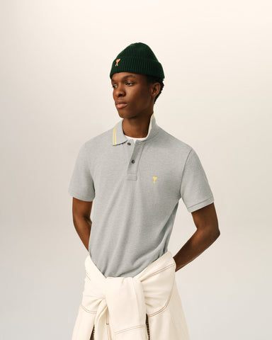 Grey Cotton Ami De Coeur Polo