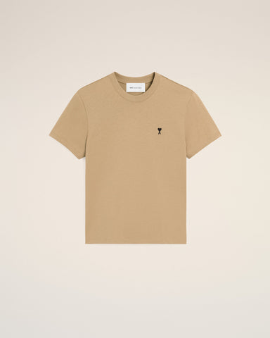 Beige cotton t-shirt with Ami de Coeur