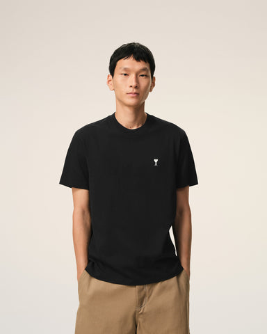 Black Cotton Ami De Coeur T-shirt