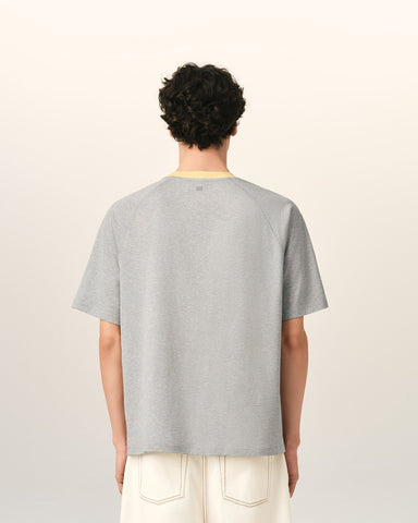 Grey Cotton Ami De Coeur T-Shirt