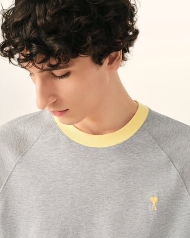 Grey Cotton Ami De Coeur T-Shirt
