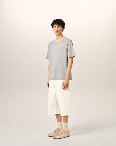 Grey Cotton Ami De Coeur T-Shirt