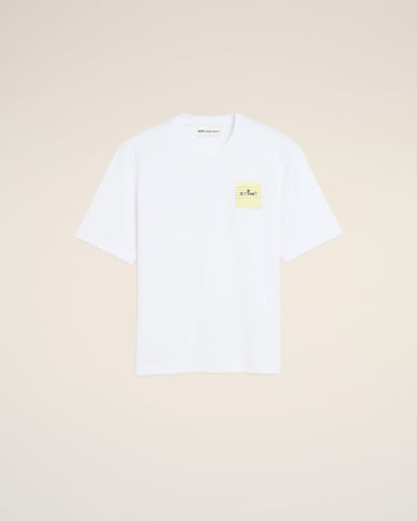 White Cotton Post It "Je T'Aime" T-Shirt