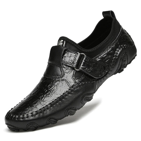 Accept OEM Service Add LOGO 4 Season Hand Made Genuine Leather Casual Business Career Dress Shoes Men Loafers