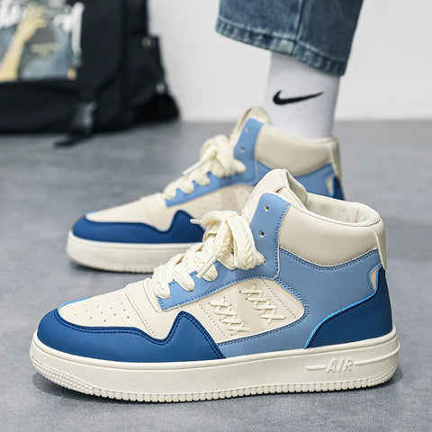 Men's Vintage Casual Canvas Shoes for Spring and Autumn Sports High-Top