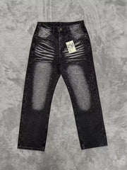 Vale Forever Rhinestone Washed Distressed Jeans