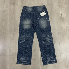 Vale Forever Starry Sky Rhinestone Distressed Jeans
