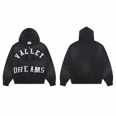 Vale Forever Valley Dreams Rhinestone Zip-Up Hoodie