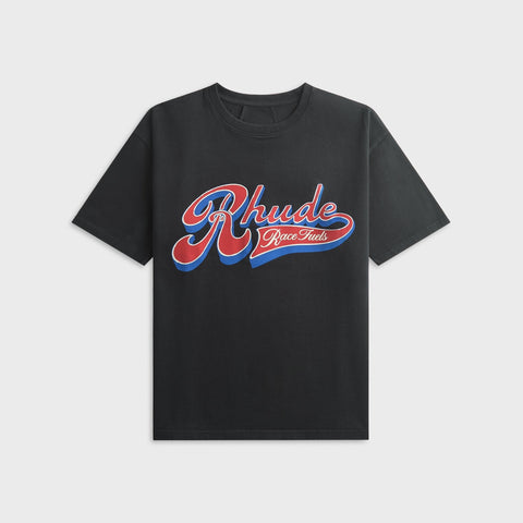 Rhude Pit Stop Tee - Vintage Black / Red / Blue