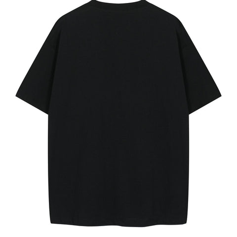 Shadow Portrait Graphic Oversized T-Shirt