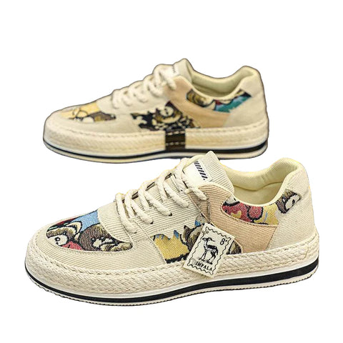 Men’s Sneakers Skateboard Platform Cartoon Graphic Shoes