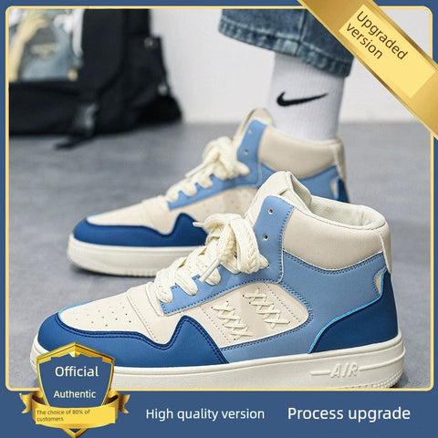 Men's Vintage Casual Canvas Shoes for Spring and Autumn Sports High-Top