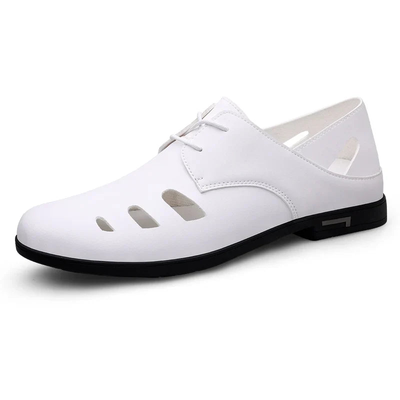 Casual Leather Shoes Men Loafers Fashion Casual Men Shoes Comfort Driving Shoes Men Flats Moccasins Footwear Breathable openwork