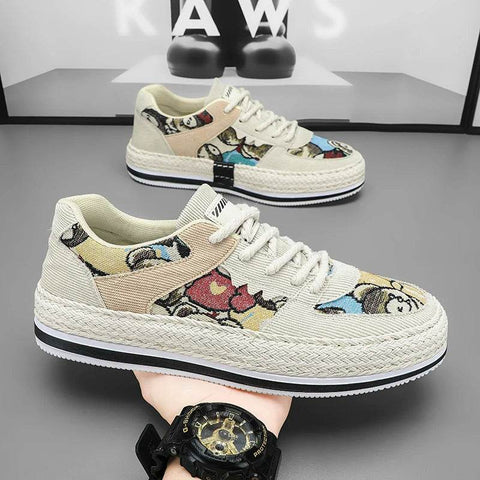 Men’s Sneakers Skateboard Platform Cartoon Graphic Shoes