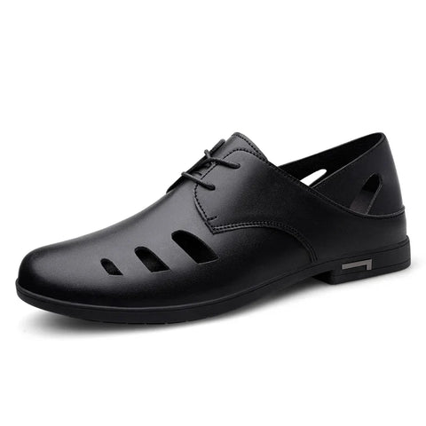 Casual Leather Shoes Men Loafers Fashion Casual Men Shoes Comfort Driving Shoes Men Flats Moccasins Footwear Breathable openwork