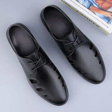 Casual Leather Shoes Men Loafers Fashion Casual Men Shoes Comfort Driving Shoes Men Flats Moccasins Footwear Breathable openwork