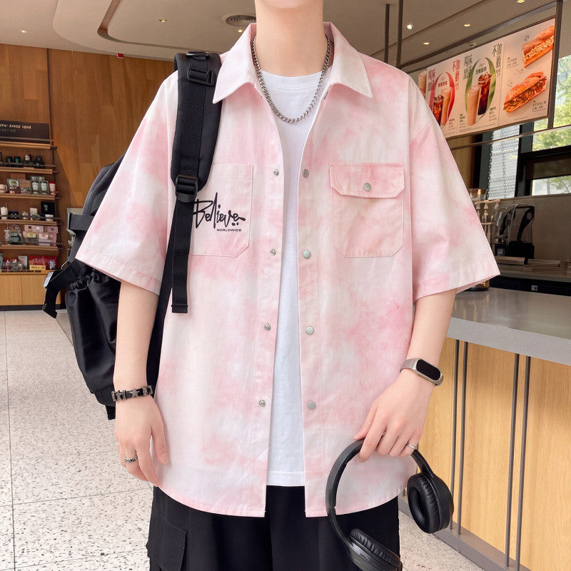 Summer Streetwear Camp Collar Shirt
