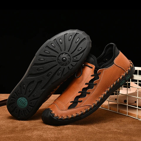 Classic Leather Shoes Men loafers Casual Sneakers Handmade Outdoor Men Shoes Leather Hot Sale Casual Wallking Footwear