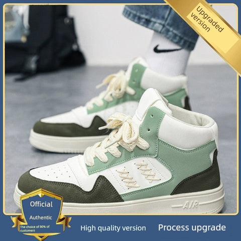 Men's Vintage Casual Canvas Shoes for Spring and Autumn Sports High-Top
