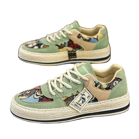 Men’s Sneakers Skateboard Platform Cartoon Graphic Shoes