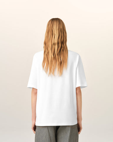 White cotton t-shirt with Ami de Coeur tulip