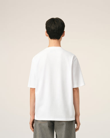 White cotton t-shirt with Ami de Coeur tulip
