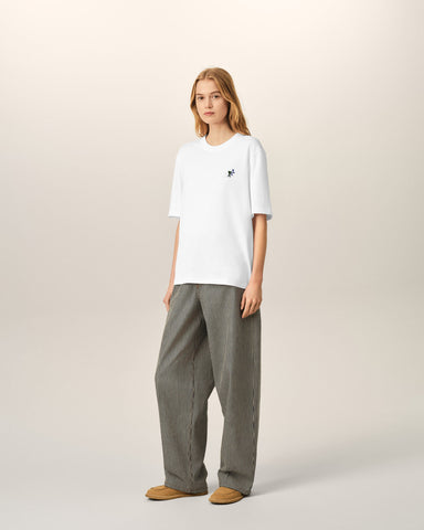 White cotton t-shirt with Ami de Coeur tulip
