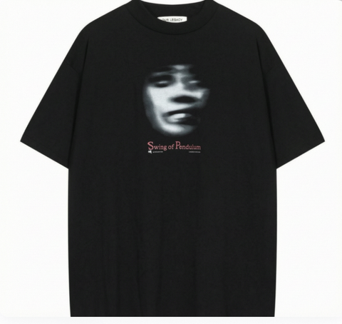Shadow Portrait Graphic Oversized T-Shirt
