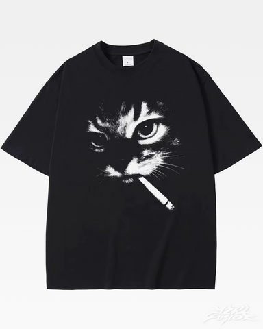 Cat Smoking Cigarette Shirt